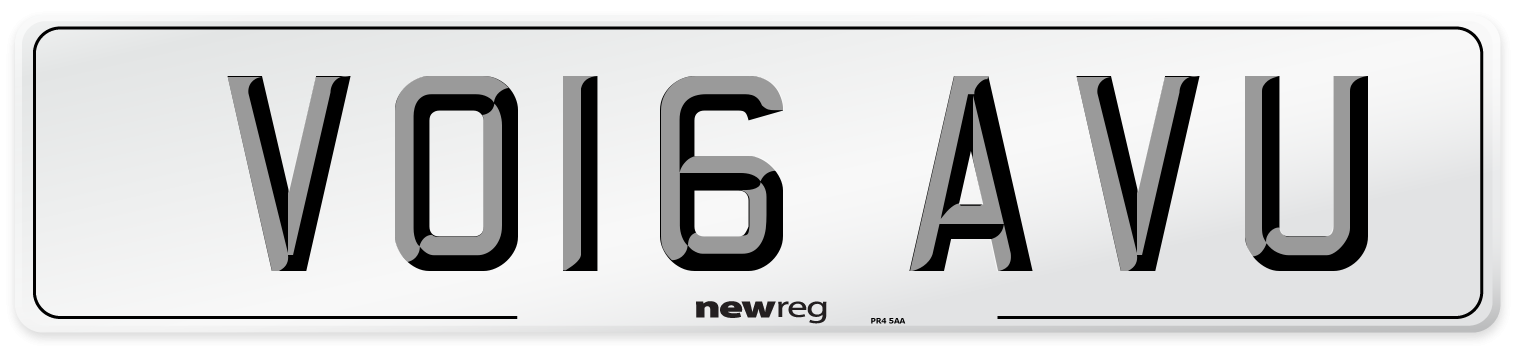 VO16 AVU Number Plate from New Reg